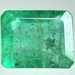 1.6ctUP!!［天然エメラルド1.660ct］A 約7.6×6.1mm ルース 裸石 ベリル beryl emerald 宝石 ジュエリー BJ1/BJ1 テEA0