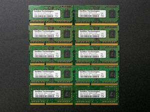 ★10枚セット PC3L-12800S(DDR3-1600) SO-DIMM 4GB ノートPC用メモリ DDR3L SanMax
