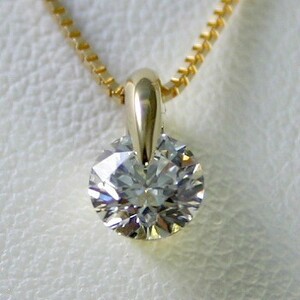 ダイヤモンド ネックレス 一粒 ゴールド 0.6ct 鑑定書付 0.62ct Dカラー FLクラス 3EXカット GIA