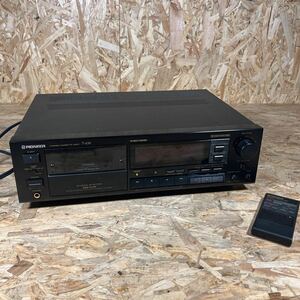 1円〜/PIONEER/パイオニア/ステレオカセットデッキ/T-636/オーディオ機器/リモコン付き/通電確認済/中古/現状品