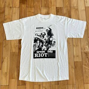 希少　オリジナル　ビンテージ　GREEN DAY グリーンデイ　Tシャツ　RIOT 1995 ユーロ　Lサイズ