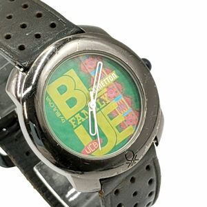 【電池切れ】BULOVA ブローバ ユナイテッドカラーズ　コラボ　クォーツ腕時計　ユニセックス　ラウンドフェイス　レザーベルト