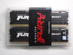 デスクトップPC用メモリ, キングストン Kingston, FURY Beast, KF432C16BBK4/128, DDR4 PC4-25600(DDR4-3200) 32GBx4枚組