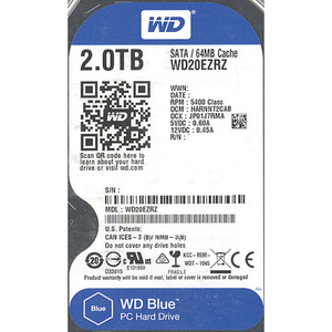 Western Digital製HDD WD20EZRZ 2TB SATA600 [管理:1000002945]