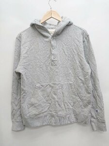 ◇ Champion チャンピオン 無地 フーディー 長袖 パーカー サイズL グレー メンズ レディース P