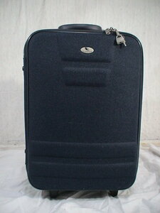 1731　FLEXEED　紺　鍵付　スーツケース　キャリケース　旅行用　ビジネストラベルバック