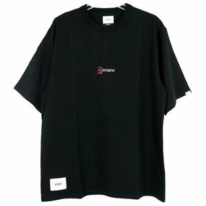 WTAPS ダブルタップス × MIN-NANO ミンナノ 19SS MAXE SS 03/TEE.COTTON.MIN-NANO 191ATMID-CSM03S コラボ Tシャツ ブラック