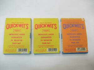 【即決あり】レトロ QUICKWIT’S メモパッド 日本製 ソニー 雑貨 THE SNAZZY 文房具 