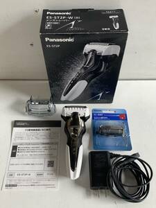 Hu881◆Panasonic パナソニック◆電気シェーバー メンズシェーバー LAMDASH ラムダッシュ ES-ST2P-W 17年製 3枚刃 髭剃り 動作品 箱付