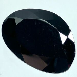 ［天然ブラックスピネル10.883ct］M 約18.6×13.3mmソーティング付 ルース 裸石 宝石 ジュエリー black spinel テEA0