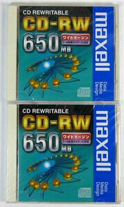 【日本製】 珍品 マクセル maxell CD-RW 650MB 2枚セット 