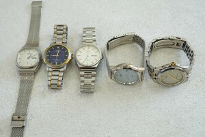 F821 全てCITIZEN/シチズン メンズ 腕時計 5点セット クォーツ ブランド アクセサリー 大量 まとめて おまとめ まとめ売り ジャンク品