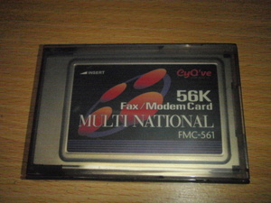 C008-01　CyQve製56Kbps Fax Modem PC Card　FMC-561