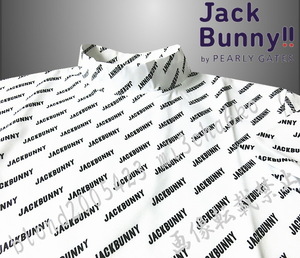 ■新品【PEARLY GATES Jack Bunny GOLF】パーリーゲイツ ジャックバニーゴルフ 吸汗速乾性 飛びロゴ モックネック シャツ■WH6(XL)