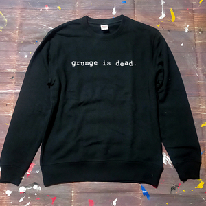 送料無料【Grunge is Dead】カートコバーン/NIRVANA / 長袖トレーナー/ブラック★選べる3サイズ/M L XL / 8.4オンス