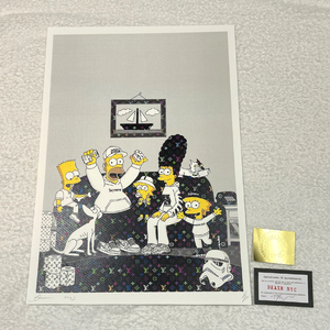 DEATH NYC シンプソンズ ルイヴィトン LOUISVUITTON ポップアート SUPREME 世界限定100枚 アートポスター 現代アート KAWS Banksy