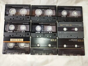 SONY ソニー CDixⅣ40 METAL―XR46,60 TDK MA46x2,64,74x2,80 録音済み中古 メタルカセットテープ 9本 