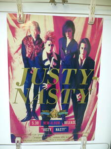 @中古 当時物 レトロ ミュージシャン 歌手 バンド JUSTY NASTY ジャスティナスティ ポスター サイズB2 管理1 検索 販促品