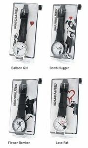 アート 腕時計 BRANDALISED バンクシー 全シリーズ 4点　まとめ売り　新品 ブランド 丸形 ジェンダーレス おしゃれ 日本製ムーブメント