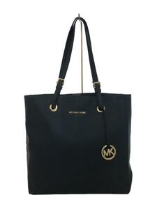 MICHAEL KORS◆MICHAEL KORS/トートバッグ/レザー/ブラック/無地