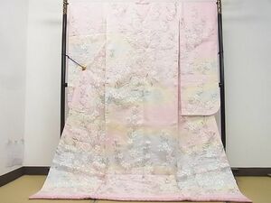 平和屋2■お引きずり・お引き摺り・引き振袖　和装　結婚式　舞妓　芸妓　芸者　衣装　枝桜　銀彩　DAAB3401op