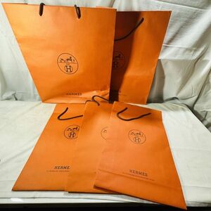 HR05022301 HERMES エルメス　ショップ袋　セット　オレンジ