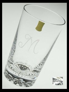 N188 Meissen マイセン クリスタル グラヴィールカット Mマーク タンブラーグラス