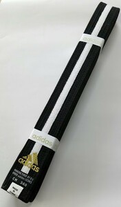 adidas アディダス 柔道 女子黒帯 230cm 1.5号（金糸ロゴ刺繍モデル）新品