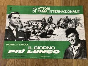「史上最大の作戦」イタリア版ポスター フォトブスタ　ロッド・スタイガー THE LONGEST DAY メル・ファーラー　ダリル・F・ザナック