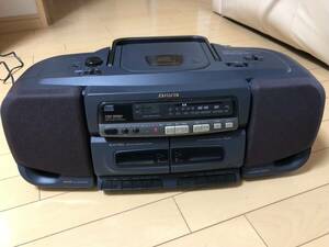 稼働品 【AIWA】aiwa CDラジオWカセットレコーダー　CSD-SR510 バブルラジカセ 希少機種　