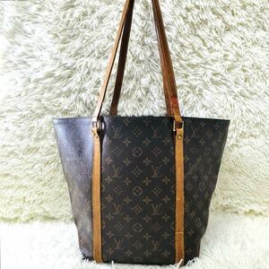 LOUIS VUITTON ルイヴィトン サック ショッピング トートバッグ モノグラム メンズ レディース 通勤 通学 ショルダーバッグ 肩掛け 茶