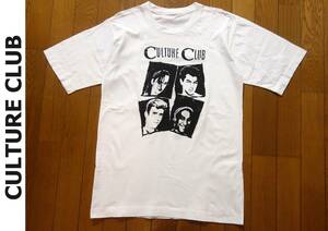 【送料無料】新品 激レア 80s CULTURE CLUB カルチャークラブ バンドTシャツ 白 メンズ M位 ボーイジョージ PET SHOP BOYS DAVID BOWIE