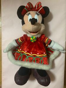 ミニーちゃん　ぬいぐるみ　42cm 冬服　赤色コスチューム　クリスマスファンタジー2004 ディズニーランド　TDL・TDR