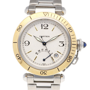 カルティエ パシャ パワーリザーブ 腕時計 時計 ステンレススチール 1033 自動巻き メンズ 1年保証 CARTIER 中古 美品