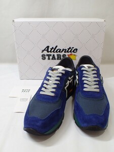 k4539 / 未使用 美品 Atlantic STARS 靴 チンクエ ステッレ 42 ブルー ANTEVO NNBW-BT129 牛革 タグ付 箱付 現状品