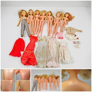 ◆[A45]着せ替え人形　7点　まとめ売り　TAKARA リカちゃん・Mattel マテル・亀Nマーク　服付 ビンテージ コレクション 人形 現状品