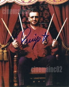 リンゴ・スター（Ringo Starr）直筆サイン入りブロマイド写真/ザ・ビートルズ/海外ギャラリー保証書付き