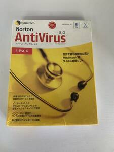 【未開封】Norton AntiVirus8.0 ノートン 5Pack ウィルス対策 Mac用