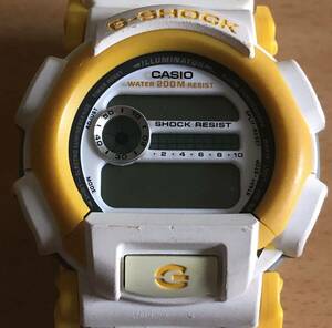 292-1234 CASIO カシオ G-SHOCK G-LIDE メンズ腕時計　クオーツ　デジタル　ホワイト　イエロー　DW-003 電池切れ　動作未確認
