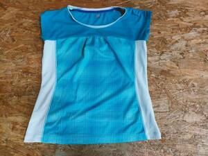 ニューバランス 半袖Tシャツ スポーツウェア 　プラクティスシャツ 　レディース　Ｍサイズ 　ブルー　 NEW BALANCE