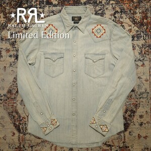 【世界73着限定】 RRL Limited Edition Native Hand Paint Western Shirts 【L】 リミテッドエディション ネイティブ ウエスタンシャツ