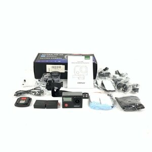 CAMPARK ULTRA HD 4K X20C アクションカメラ 電源コード/バッテリー/カバー/マウント/説明書/元箱/他付き●簡易検査品