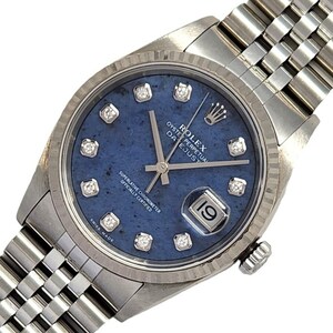 ロレックス ROLEX デイトジャスト ソーダ―ライト Y番 16234G ブルー K18WG/SS 腕時計 メンズ 中古