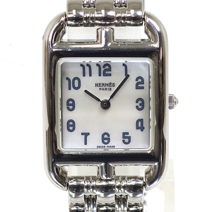 HERMES エルメス レディース腕時計 ケープコッド CC1.210 ホワイトシェル文字盤 クォーツ 仕上げ済 【中古】