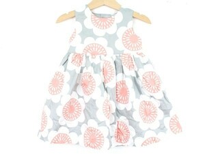 カーターズ ノースリーブワンピース 花柄ドレス 女の子用 80サイズ グレー×ピンク ベビー 子供服 carter