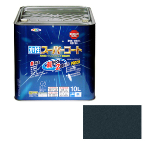 多用途 水性スーパーコート アサヒペン 塗料・オイル 水性塗料2 10L ギンクロ