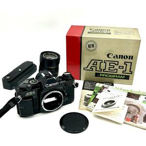 HY1531■【シャッターOK】Canon AE-1 PROGRAM ブラック ズームレンズ 28-55mm 1:3.5-4.5 POWER WINDER A2 付き カメラ フィルムカメラ 