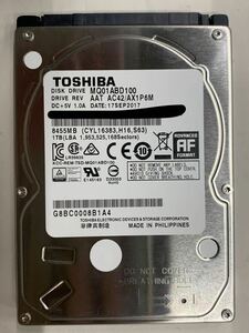 使用時間 8211時間 正常 TOSHIBA MQ01ABD100 1000GB 1TB n20240520-13