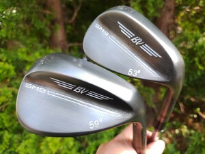 VOKEY SM9 wedges, 53 and 59, in Gun Blue finish