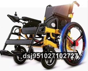 折りたたみ式および軽量の電動車椅子 リチウムイオン電池 360°ジョイスティック 電動ドライブ または手動車椅子としての使用